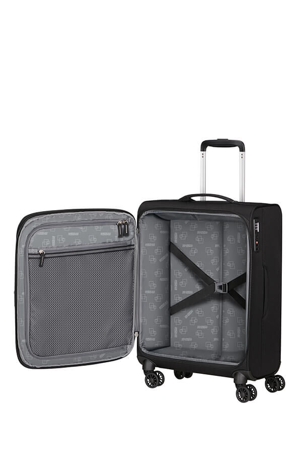 American Tourister Aerospin Spinner Expandable S  Fekete