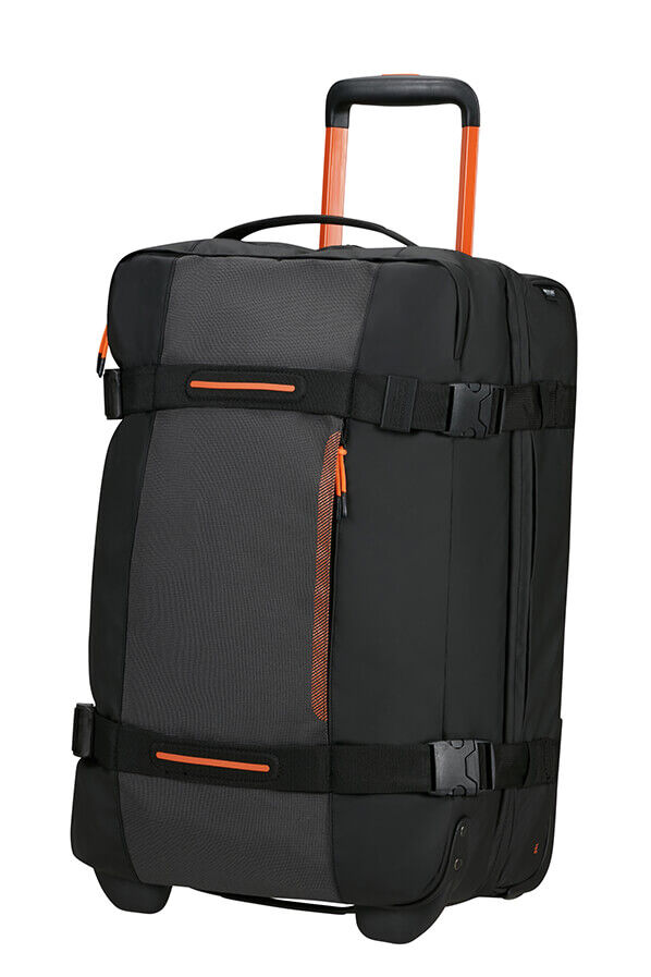 American Tourister Urban Track Duffle with Wheels Lmtd S  Fekete/Narancss&aacute;rga