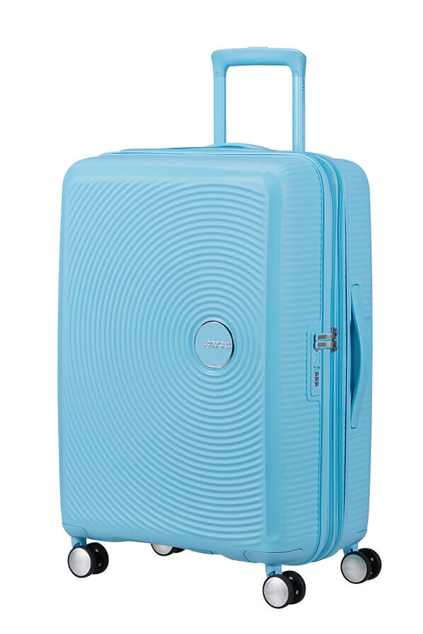 American Tourister SoundBox Spinner TSA Expandable 67cm  Blueberry Fizz