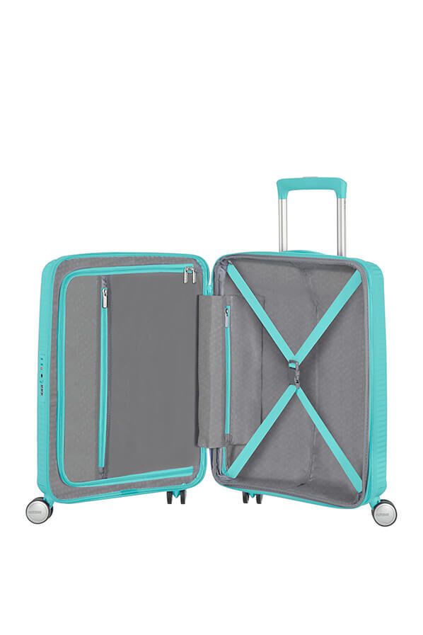 American Tourister Soundbox Spinner TSA Expandable 55cm  Poolside Blue