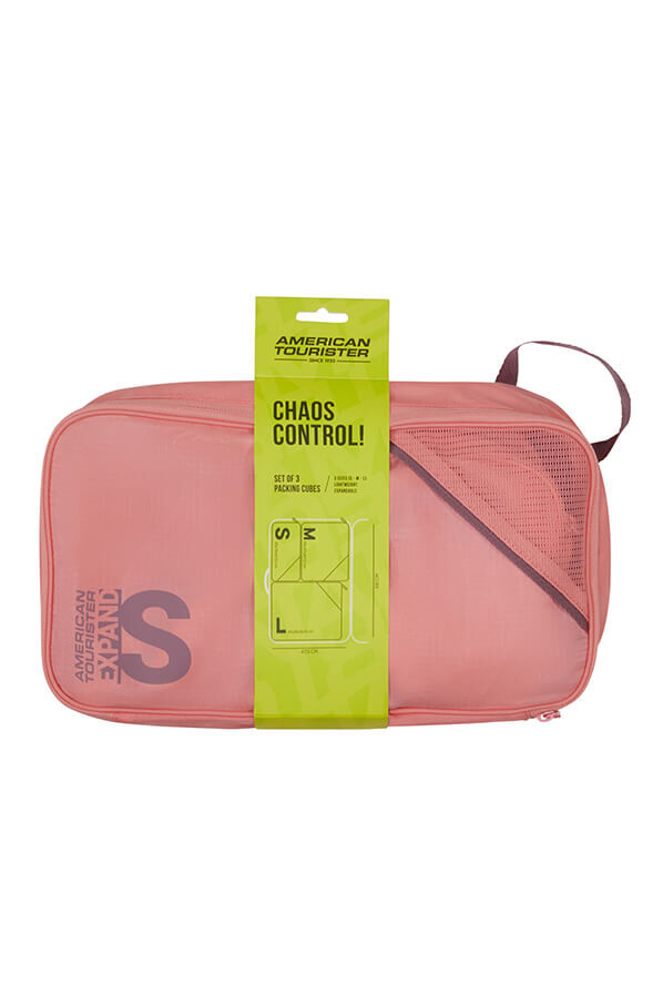 Packing Cubes Set of 3 Packing Cubes | American Tourister American Tourist. Ta Packing Cubes S/M/L  Pink/Mauve