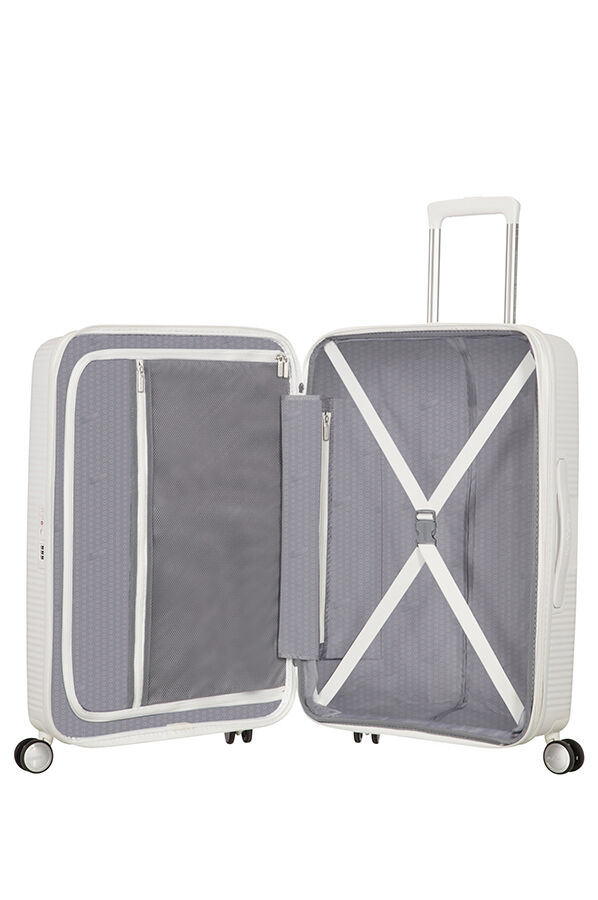 American Tourister Soundbox Spinner poszerzany 67cm Pure White
