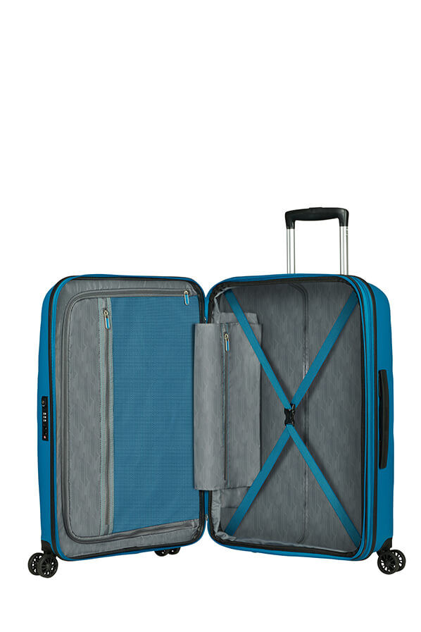 American Tourister Bon Air Dlx Spinner TSA Expandable 66cm  Seaport Blue