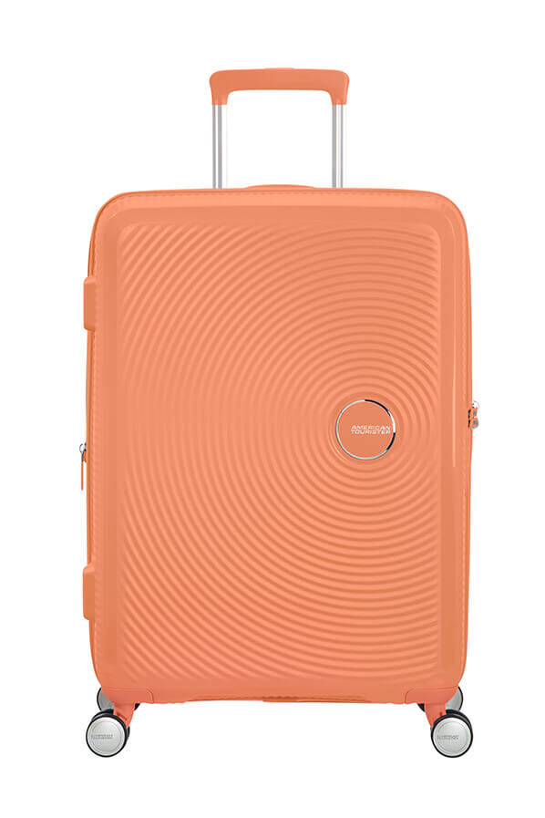 SoundBox K&ouml;zepes m&eacute;retű feladhat&oacute; poggy&aacute;sz | American Tourister Soundbox Spinner TSA Expandable 67cm  Cantaloupe