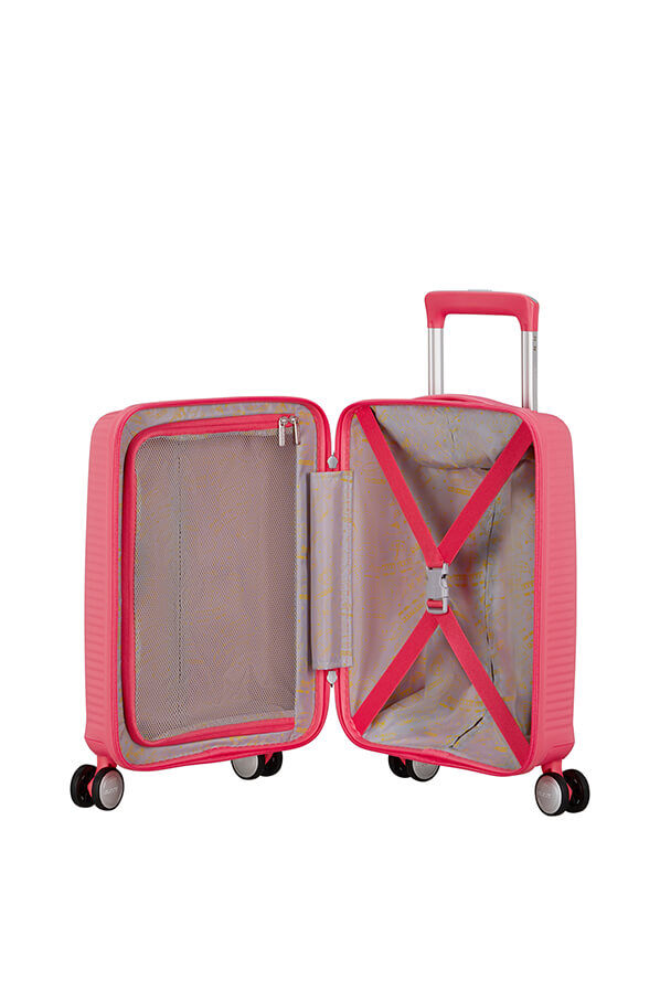 American Tourister Soundbox Mini Spinner 47cm  Sun Kissed Coral