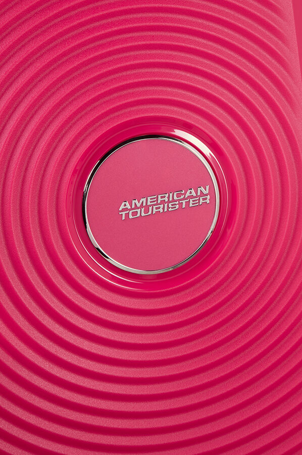 SoundBox K&ouml;zepes m&eacute;retű feladhat&oacute; poggy&aacute;sz | American Tourister Soundbox Spinner poszerzany 67cm Lightning Pink