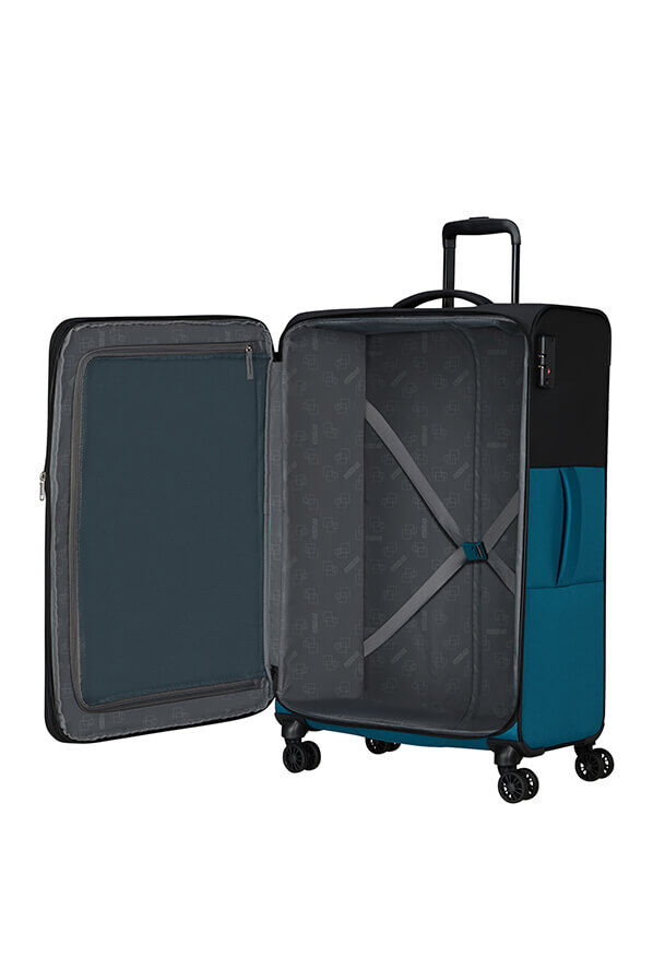 American Tourister Daring Dash Spinner Expandable TSA L  Fekete/K&eacute;k