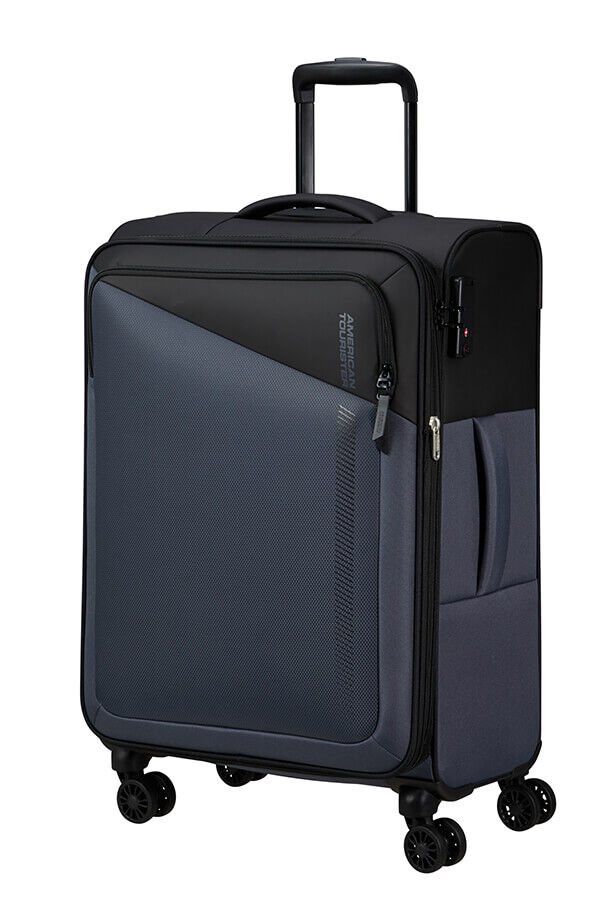 American Tourister Daring Dash Spinner Expandable TSA M  Fekete/Sz&uuml;rke
