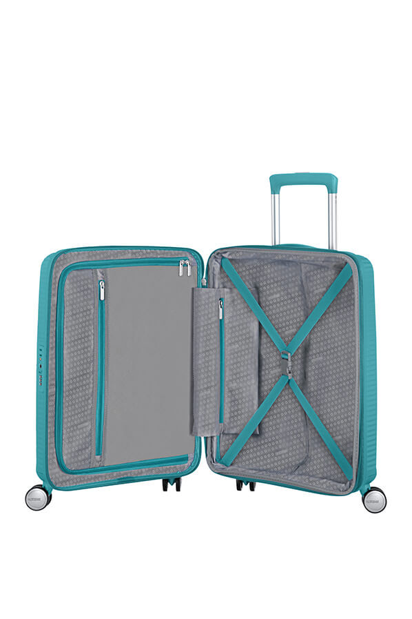 American Tourister Soundbox Spinner Expandable 55cm  Turquoise Tonic