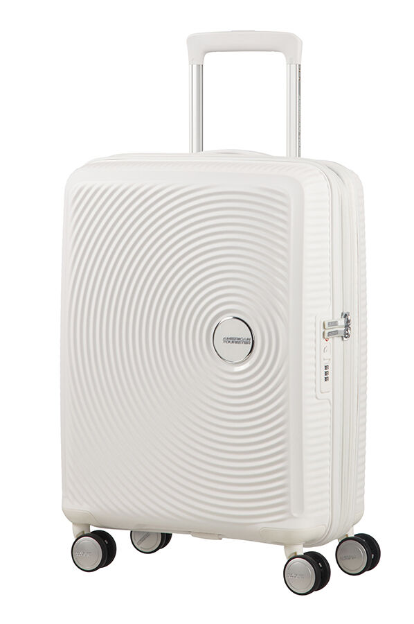 American Tourister Soundbox Spinner Expandable 55cm Pure White