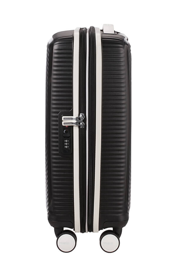 American Tourister Soundbox Spinner TSA Expandable 55cm  Black/White