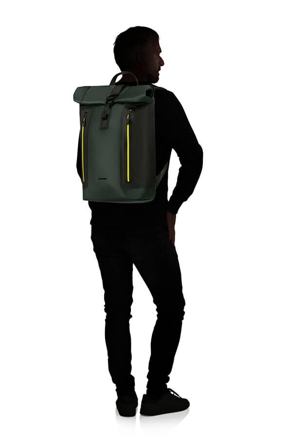 Samsonite Coatify Biz Rolltop Backpack 15.6'  Dark Teal/Lime