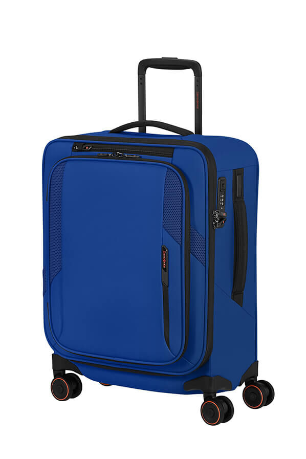 Samsonite Glazed Spinner Expandable 55cm  Electric Blue