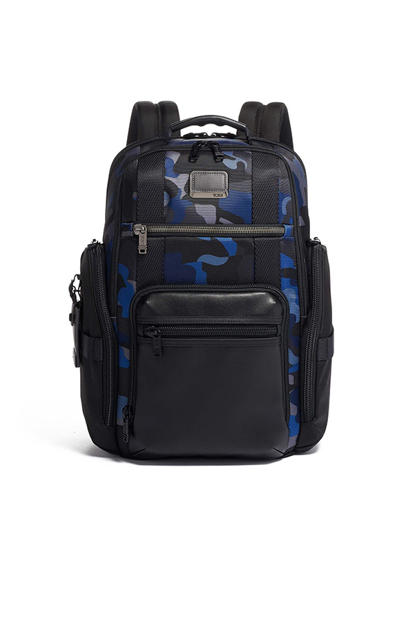 tumi blue camo backpack